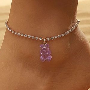 💗 Gummy Bear Bling Gold Anklet